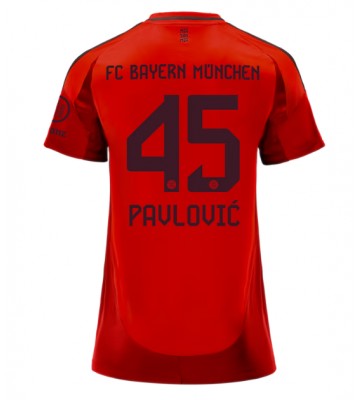 Bayern Munich Aleksandar Pavlovic #45 Hemmatröja Kvinnor 2024-25 Kortärmad